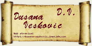 Dušana Vesković vizit kartica